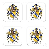 Levi Family Crest Square Coasters Coat of Arms
