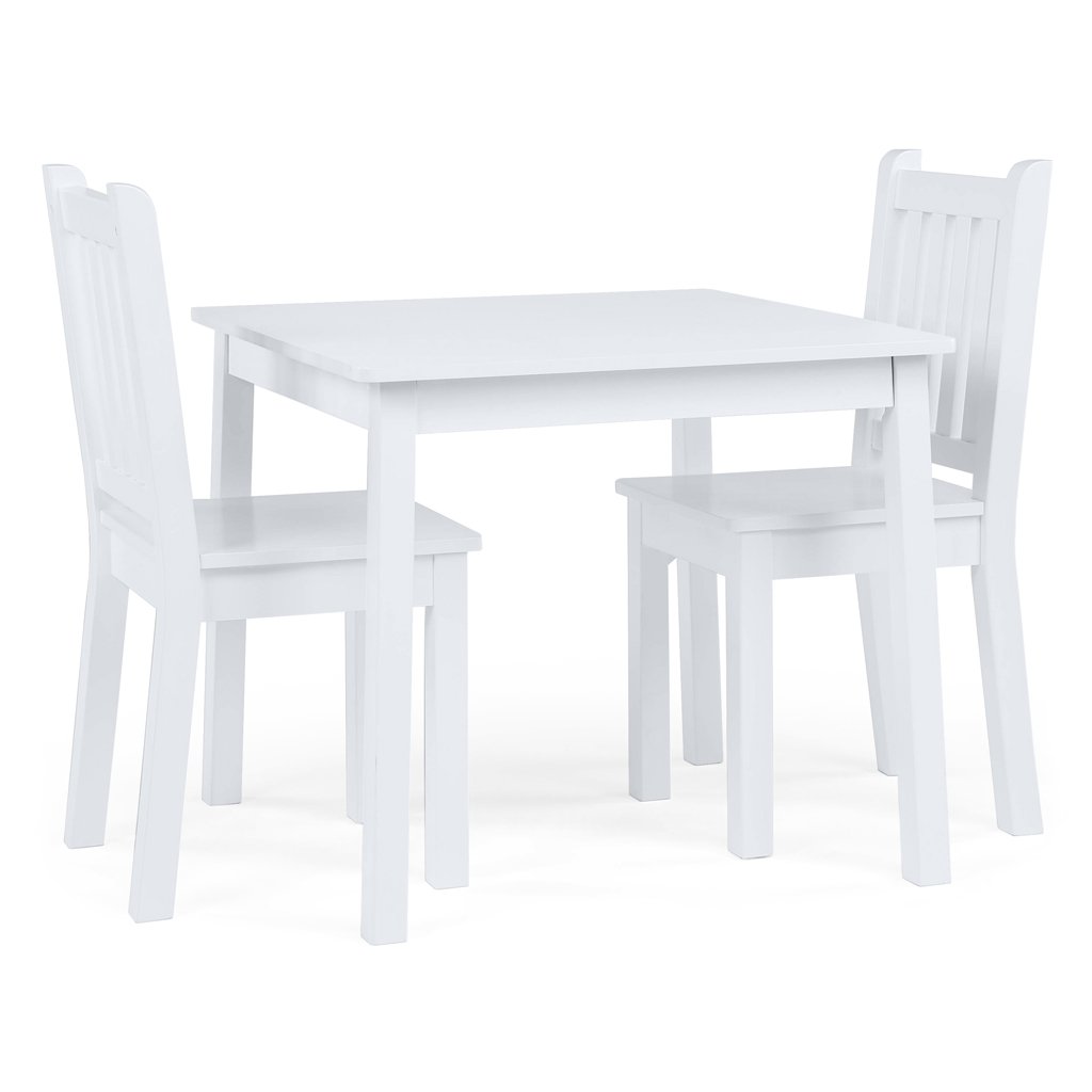 Kids Wood Table and 2 Chairs Set, White (Daylight), SIMILR TO LOT PHOTO