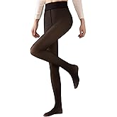 SHENHE Women's Fleece Lined Tights Fake Translucent Warm Pantyhose Leggings Thick Tights