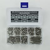 M2.5 Stainless Steel Hex Socket Head Cap Screw Assortment, 7 Size,Pack of 140