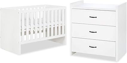 Lit Bebe 60x1 Et Commode A Langer Littlesky By Klups Amelia White Blanc Amazon Fr Bebes Puericulture