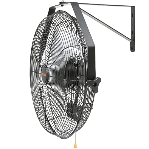 VEVOR 18 Inch Wall Mount Fan, 3-Speed IP44 Waterproof Industrial Fan, Max. 4150 CFM for Outdoor, Commercial, Residential, Greenhouse, Workshop, ETL Listed, 2-Pack