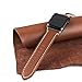 Apple Watch Band 42mm Leather, Swees iWatch Genuine Leather Bands Strap Replacement Wristband with Stainless Steel Clasp Buckle for Apple Watch Series 2 (2016) / Series 1 Women Men, Brown