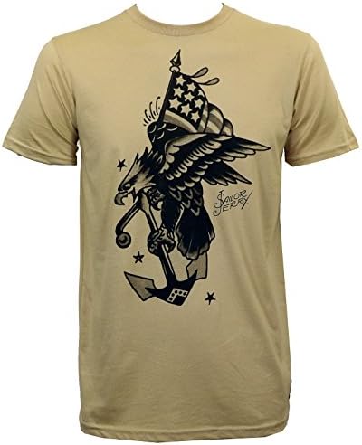 SAILOR JERRY CLOTHING Men's Flying Eagle T-Shirt Tan L