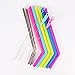 Reusable Silicone Straws Set , Bestwin Rubber Straws and Stainlesss Steel Straws with Cleaning Brushes for 30 oz Tumbler Yeti / Rtic(11pcs)