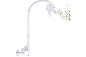 SAGOOITS 24 inch Baby Crib Mobile Bed Bell Holder Arm Bracket, with Music Box, The Foundation can be Adjusted Width-DIY Toy Decoration