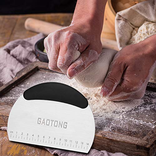 Stainless Steel Metal Griddle Scraper Chopper, Quick & Easy Multiuse Dough Scraper, Dough