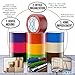 [15-yards] Colored Duct Tape Variety Pack - 10 Fun Colors - Colorful Duct Tape Multi Pack for Kids Crafts - Decorative Duct Tape Designs Bulk - Orange Red Blue Green Purple Pink White Yellow Duck Tape