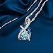 Pealrich Teardrop Fashion Jewelry Pendant Love Necklace Made with SWAROVSKI Crystal Elements ,Gifts for Women (Blue)