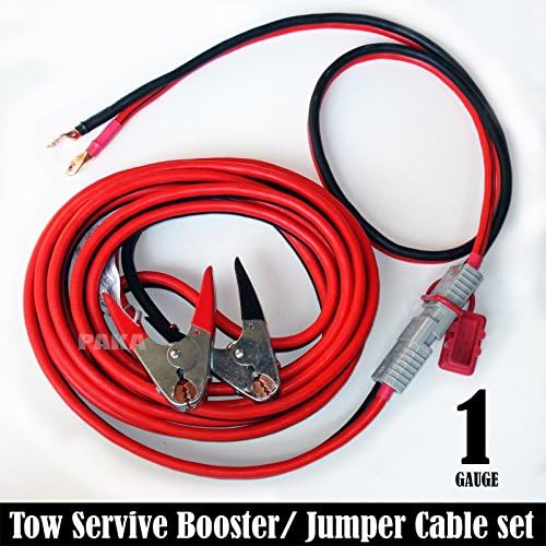 PROFESSIONAL 1 GAUGE 20 FT QUICK DISCONNECT JUMPER-BOOSTER CABLE SET, TOW-SERVICE(MADE IN USA)