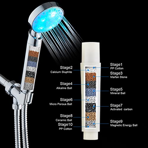 KAIREY Led Shower Head 7 Color Light Change Automatically Handheld