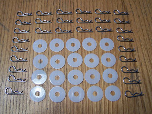 30 Traxxas Body Clips & 20 Washers Slash Stampede 2wd 4x4 Rustler MT10E