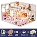 SPILAY Dollhouse Miniature with Furniture,DIY Dollhouse Kit Mini Modern Apartment Model Plus with Dust Cover & Music Box ,1:24 Scale Creative Doll House Toys for Children Girl Gift (Girlish Dream)