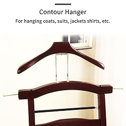 MLIKYRGK Wooden Suit Valet Stand with Contour
