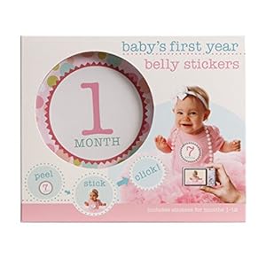 Babys First Year Belly Stickers Girl