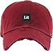 KBSV-071 BUR Lit Patch Vintage Distressed Dad Hat Baseball Cap Adjustable
