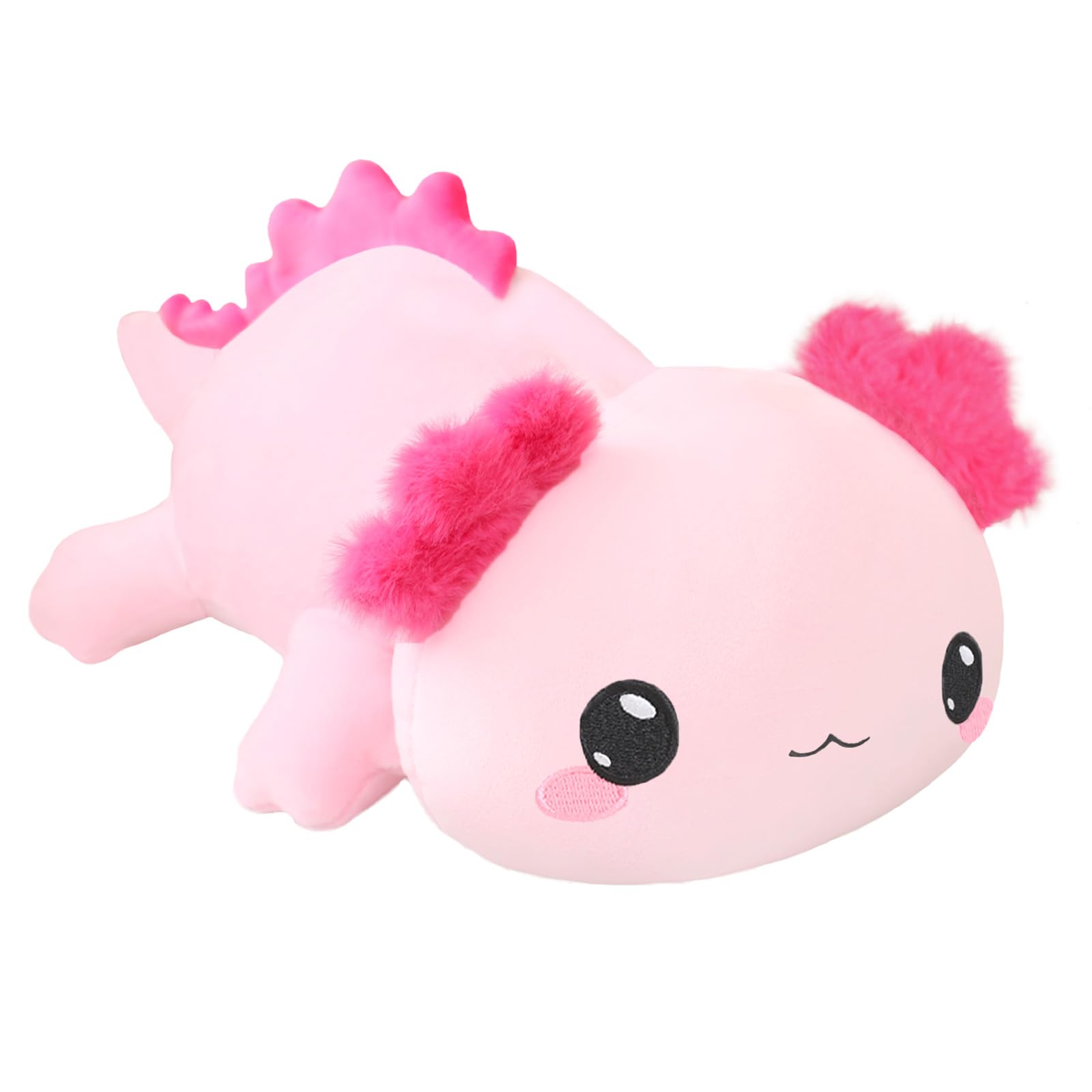 Photo 1 of SQEQE Weighted Axolotl Plush, Weighted Axolotl Stuffed Animal, Cute Plushies Soft Pink Pillow Toy Gift for Kids Adults 13.8 Inch, 1.6 Lbs