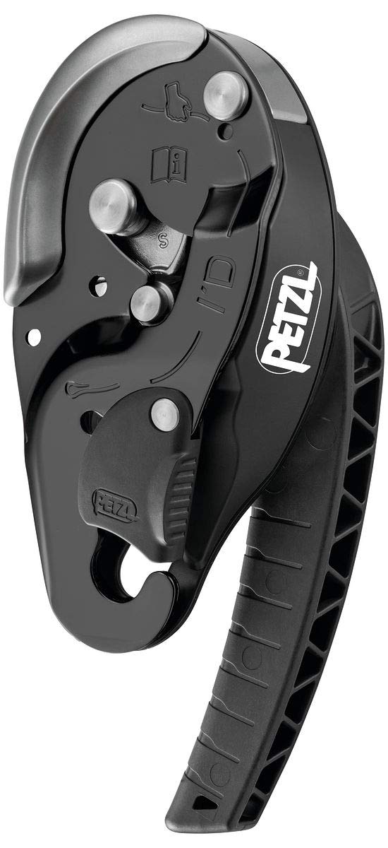PETZL Unisex_Adult D020AA01 I'd S Descender Black, Solid, standard size