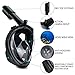 Jasonwell Snorkel Mask Full Face 180°Panoramic View Foldable Full Face Snorkeling Mask with Camera Mount Breathe Easy Snorkel Gear Set Anti-Fog Anti-Leak for Adults & Kids (Black L/XL)