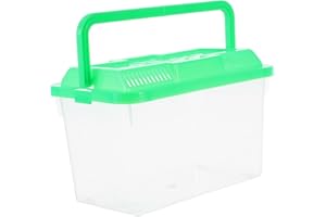 HOLIDYOYO Mini Portable Fish Tank Carrier Transparent Plastic Aquarium for Fish Turtles Hamsters Easy to Clean and Carry Vers