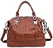 Qiwang Genuine Leather Luxury Style Soft Tote Top Handle Shoulder Crossbody Bag Satchel Purse Handbag for Women
