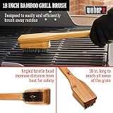 Weber Bamboo Barbecue Brush 45 cm Natural Bamboo Handle Stainless Bristles view 5