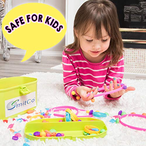 image for SMITCO Pop Beads - 725 Piece Jewelry Making Craft Kit for Kids - Snap 
