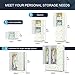 KOUSI Portable Closet Wardrobe Closets Clothes Wardrobe Bedroom Armoire Storage Organizer with Doors, Capacious & Sturdy, 10 Cubes 2 Hanging Clothes