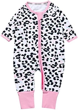 Unisex Baby Girl Boys One Piece Zipper Jumpsuit Snug Fit Cotton Footless Pajamas