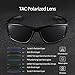 Cool Change CoolChange Polarized Sports Sunglasses TR90 Unbreakable Frame Sport Driving Fishing Bike Glasses for Men Women, Black, Medium