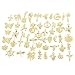 ANIUHL 50pcs Charms for Jewelry Making,Dainty Tibetan Gold Charms Pendants Crafting Accessories for Necklace Bracelet Ankle Jewelry DIY Making