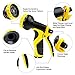 Acmind Garden Hose Nozzle Sprayer with 9 Different Spray Patterns, Thumb Control and Slip Resistant for Watering Plants, Cleaning, Washing Cars, and Showering Pets