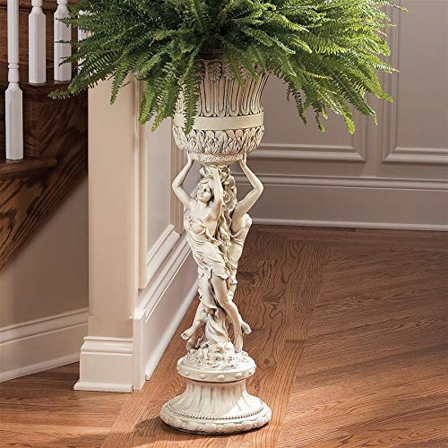 Design Toscano Les Filles Joyeuses Pedestal Column Plant