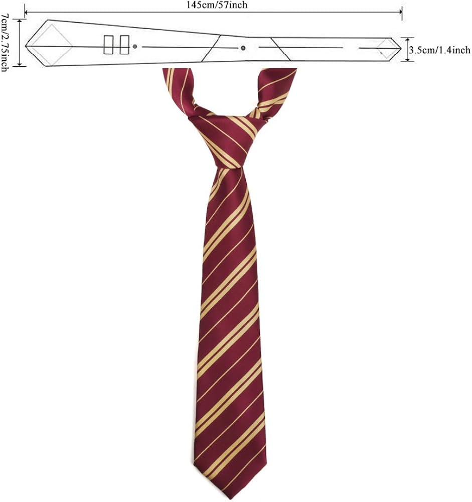 Tie Costume Striped Necktie Halloween Cosplay Party Supplies Accessories for Kids and Adults (Yellow): Clothing