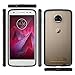Moto Z2 Force Case, Moto Z2 Force Edition Case, Dretal Slim Fit Anti-Scratch Clear PC Back TPU Air Bumper Protective Case Cover For Motorola Moto Z2 Force Edition(2017) (Black/Clear)