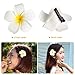 Women's Hawaiian Plumeria Flower Hair Clip Wedding Bridal Hairpin Barrette Hair Accessories - 10 Pieces