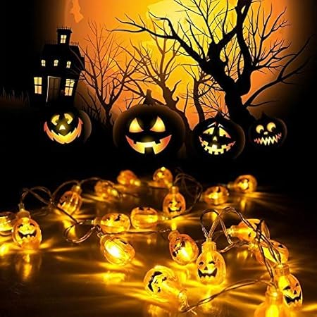 Amazon Com Voneta Pumpkin String Lights Battery Operated