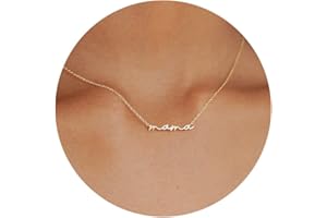 Moodear Mothers Day Gifts Mama Pendant Necklaces for Women - Dainty Small 18K Gold Plated Mom Necklace Non Tarnish Gift for Mom,New Mom Trendy