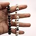 UEUC Distance Couple Bracelet His and Hers Black Matte Agate & White Stone 8mm Beads Bracelet