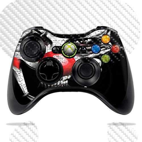 MightySkins Carbon Fiber Skin for Microsoft Xbox 360 Controller - Evil Clown |…