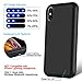 iPhone Xs Max Battery Case 6200mAh, Gasopic Extended Slim Rechargeable Battery Charger Case External Battery Pack Portable Power Bank Protective Charging Case Cover for iPhone Xs Max (6.5inch)-Black