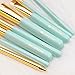 amoore 8pcs Soft Synthetic Fiber Makeup Brush Set with Wooden Handle and Aluminum Ferrule