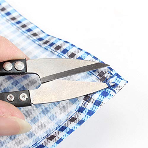 12pcs U Sewing Scissors Clippers, Mini Small Snips Trimming Nipper, Embroidery Thrum Yarn Fishing Thread Beading Cutter, Great for Stitch, Craft & DIY Supplies
