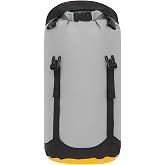 Sea to Summit eVac Compression Dry Bag, 8 Liter, High Rise Grey | Air-permeable roll-top compression dry bag with four straps compresses gear for backpacking, camping, and water sports