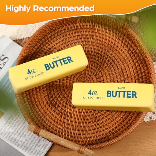 Butter Squishy Slow Rising Stress Relief Toy - Realistic Butter Stick Squeeze, Soft PU Foam Fidget for Anxiety & Sensory Relief, Cute Desk Decor for Kids, School