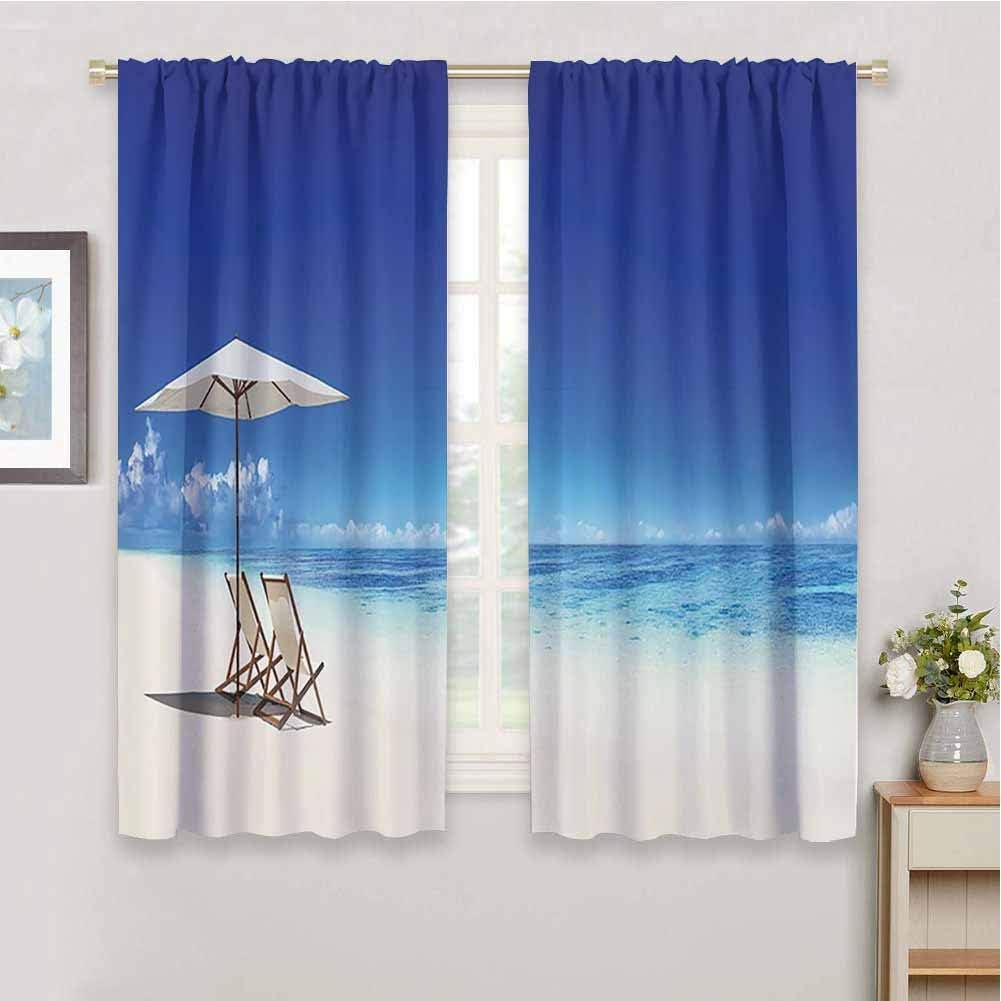 Windproof Curtain Coastal Decor Collection Canopy Under Sunbeams Nautical Design for Summer and Beach Houses Picture Print Wedding Party Decorations W55 x L45
