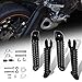 4pcs Footrest [Left, Right, Front, Rear] Foot Peg / Pillion Step for 00-16 Yamaha YZF R1 R6 (Black)