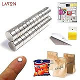 ETO MAGNETIC Round refrigerator magnets , 8x3mm , Small Round Magnets for crafts, DIY magnets, Office magnets , Heavy Duty magnets with Premium Quality and Multiple Use , Set of 35 small magnets.