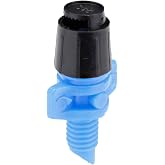 Raindrip 090JET010B, Micro Spray Jet, Quarter-Circle Pattern, Fan Spray, with 10-32 Threaded Inlet, Drip Irrigation Emitters for Drip Irrigation Gardening Systems, 10-Pack, Blue and Black