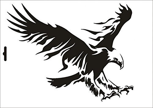 UMR-Design W-076 Eagle Textil- / wallstencil Size A5